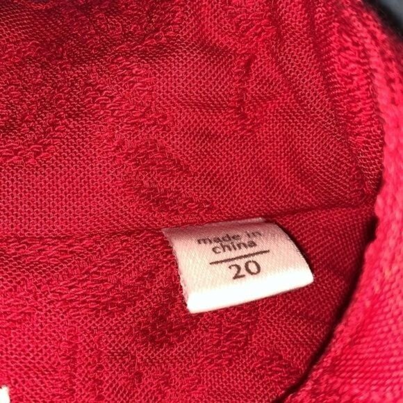 Coldwater Creek Red Embroidered Button-Front Jacket Womens Size 20 Cotton/Polyes - Picture 5 of 14